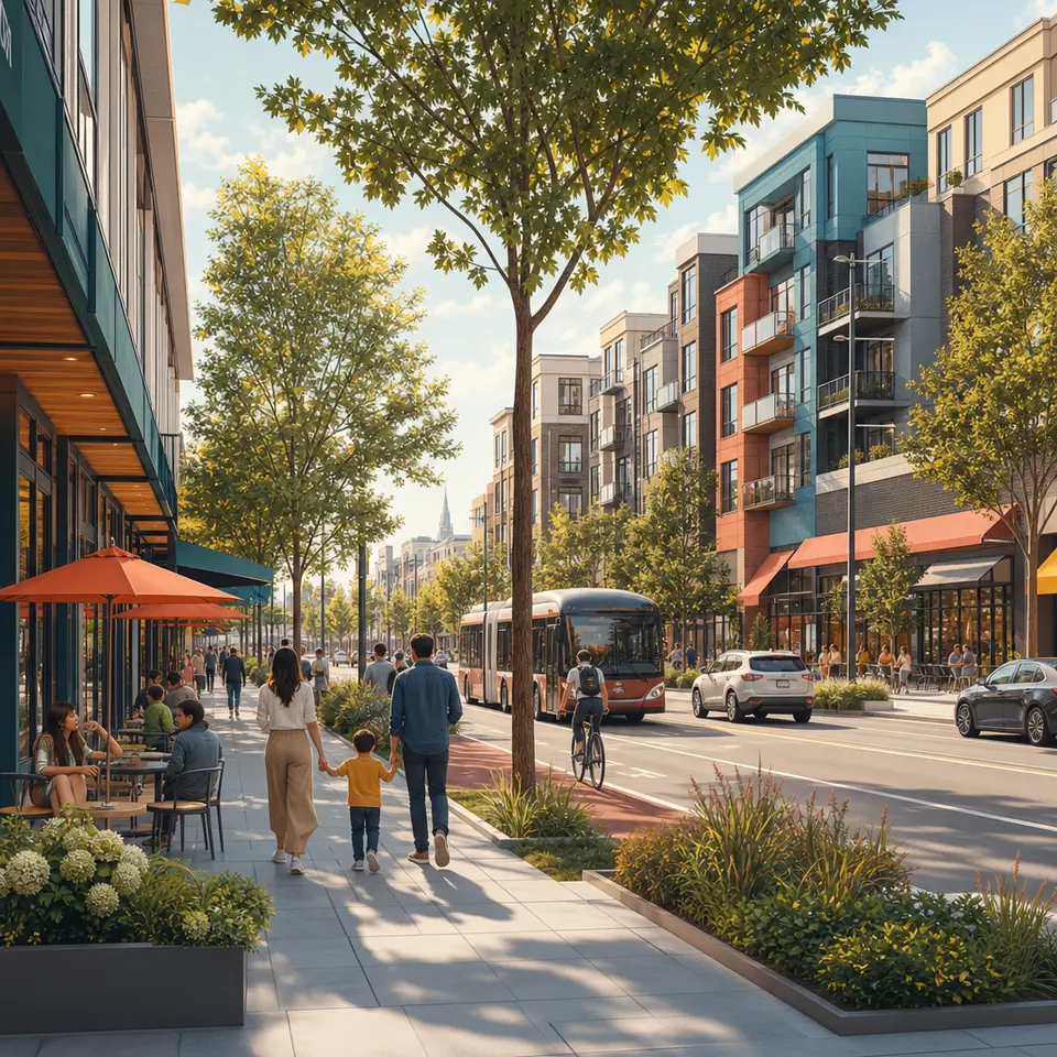 Commercial and residential streets in Gloucester, East Ottawa
