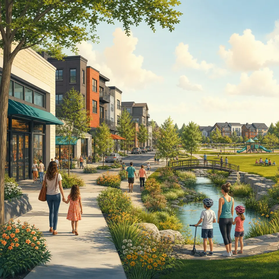 Riverside South neighbourhood near the Rideau River