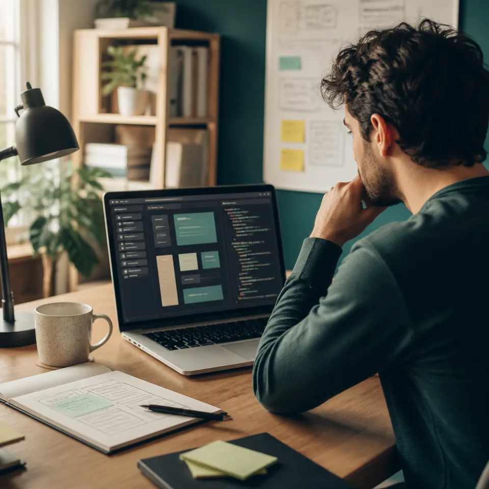 Developer reviewing a Next.js application architecture in an Ottawa studio