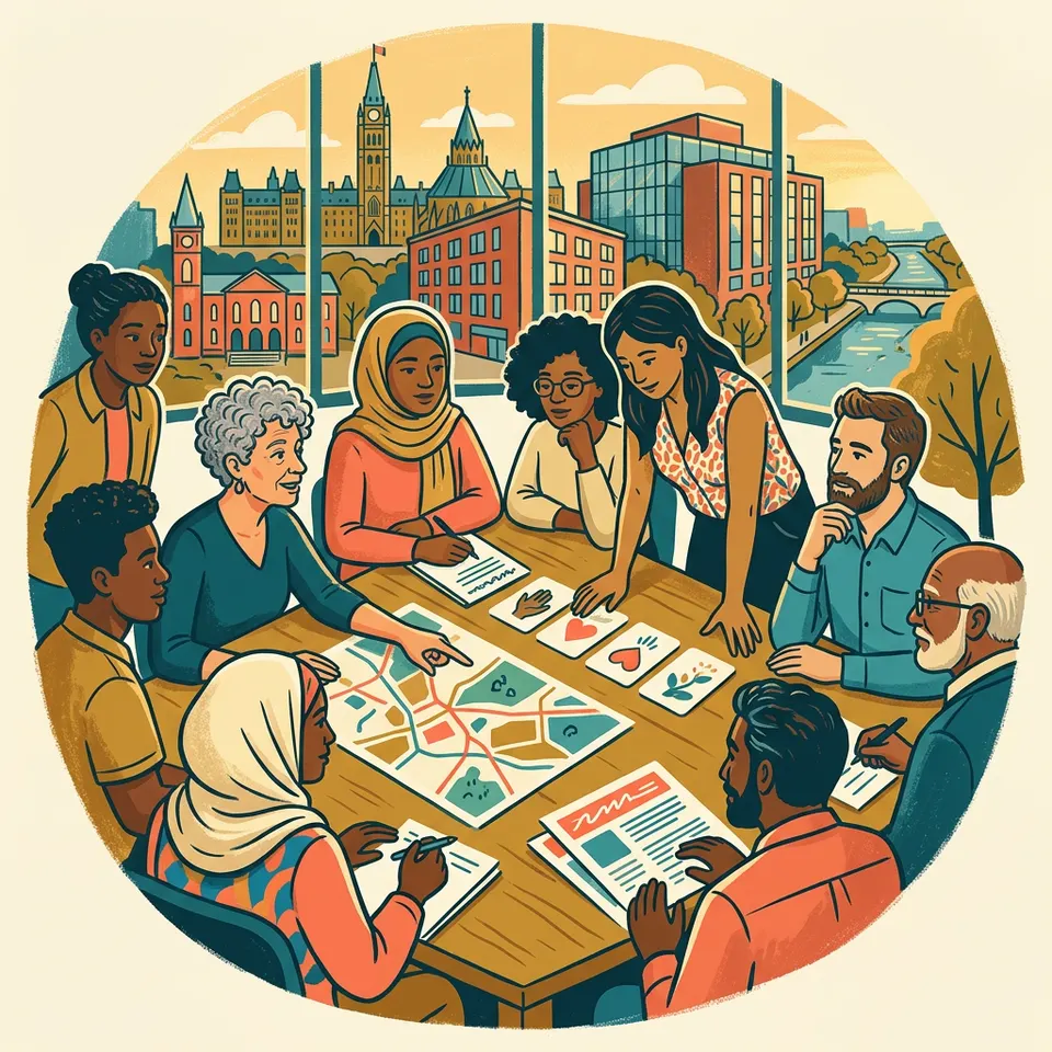Ottawa nonprofit team planning a community-focused website