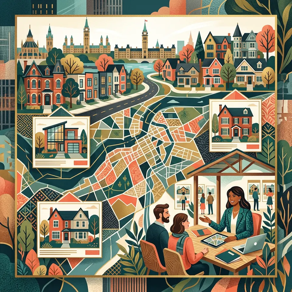 Real estate agent reviewing an Ottawa property listing website