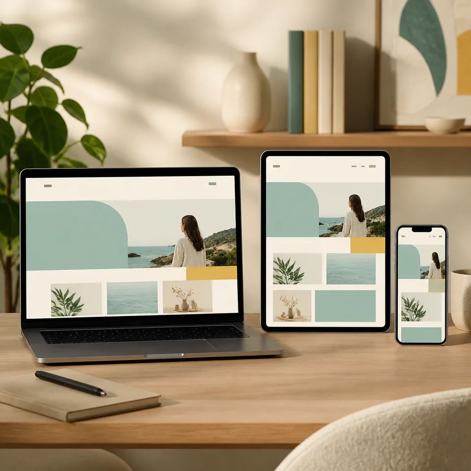 Responsive Ottawa website layouts shown across phone, tablet, and desktop screens