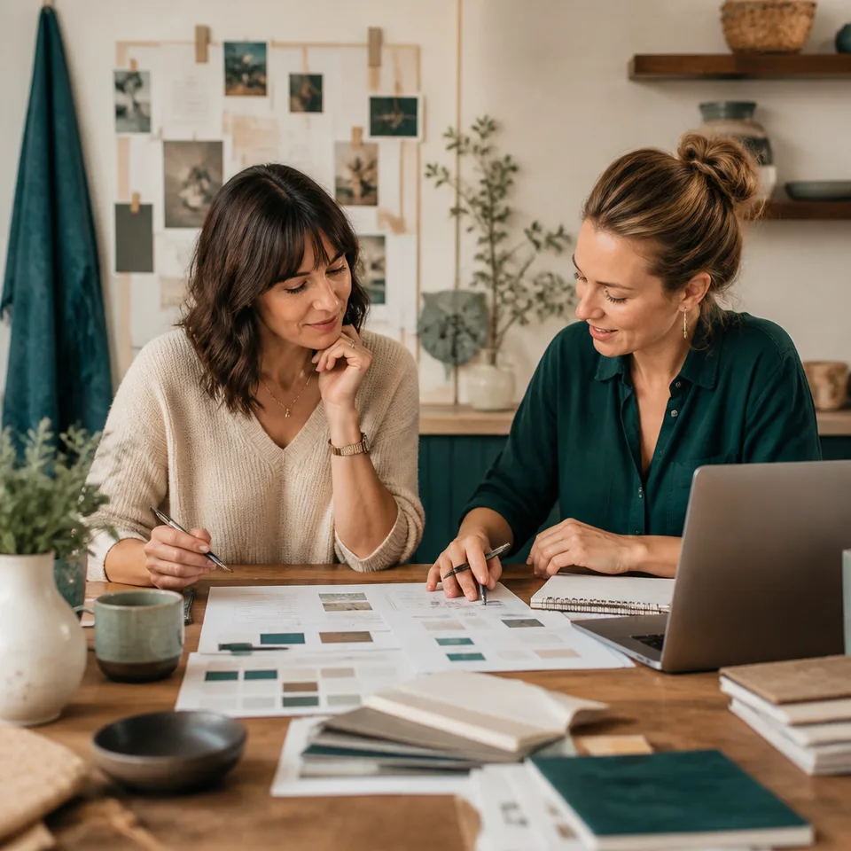 Ottawa small-business team prioritizing website tasks on a budget board